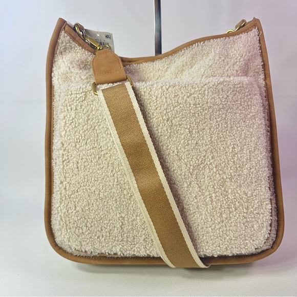 Style & Co. Handbags - NEW Women’s Style & Co Sherpa Shoulder/Crossbody Bag Cream/Tan